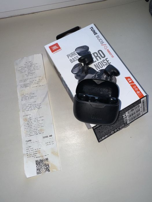 Наушники Jbl Беспроводные, Чек, Коробка