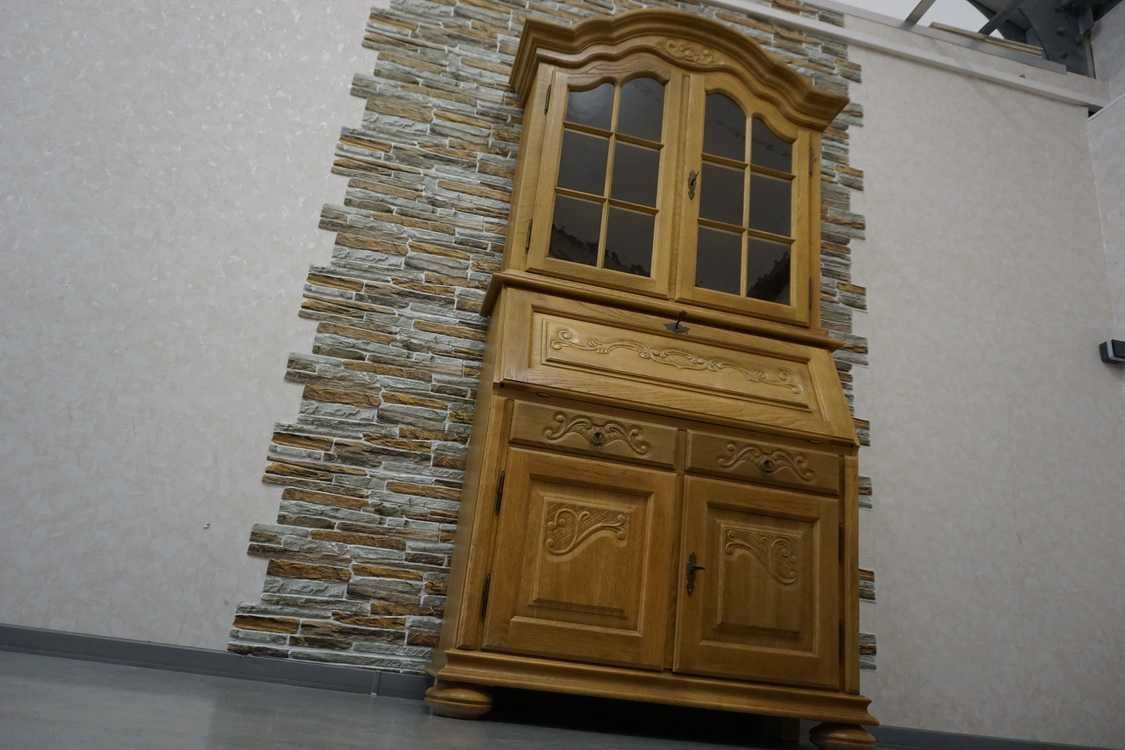 Sekretarzyk z litego naturalnego dębu z nadstawką lity dąb szer 111 cm