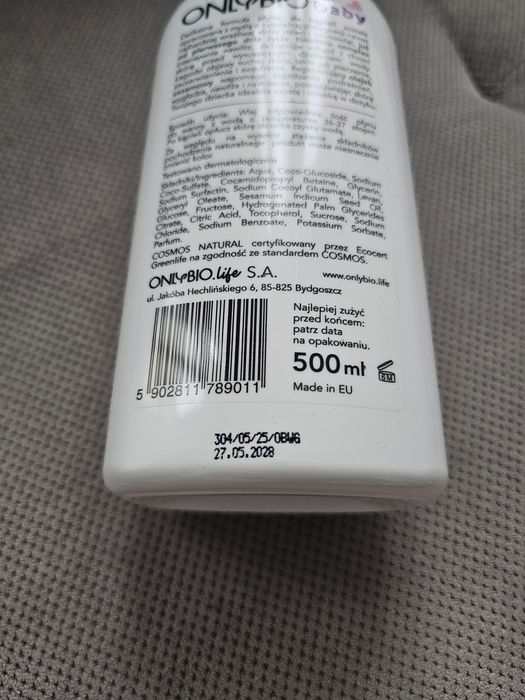 Onlybio Baby delikatny płyn do kąpieli dla dzieci, 500ml