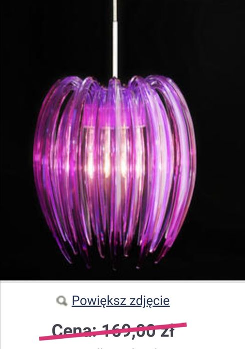 Lampa żyrandol fioletowa ITALUX