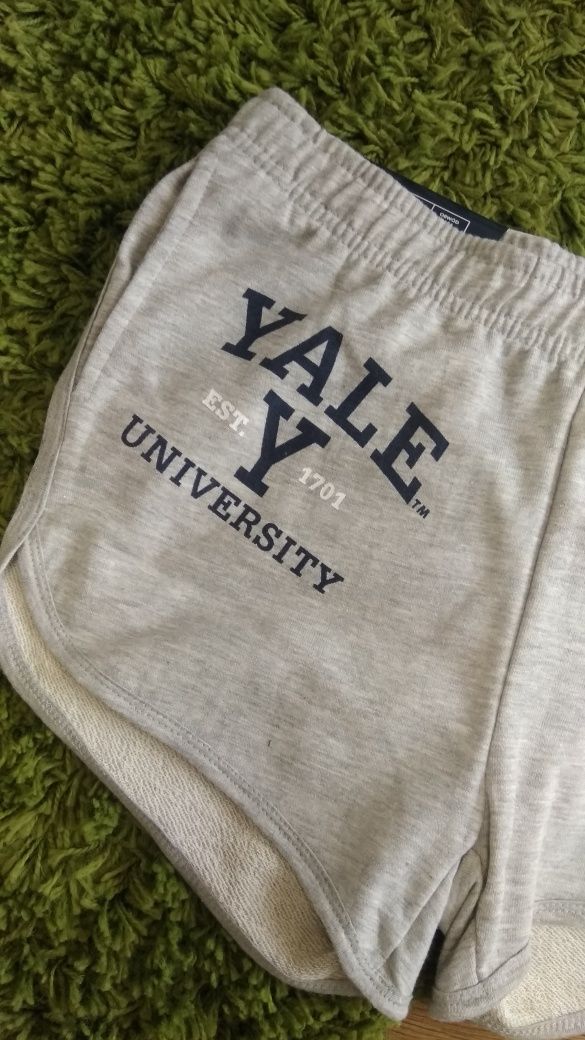 Spodenki szorty Yale University M 38 gumka kieszenie szare