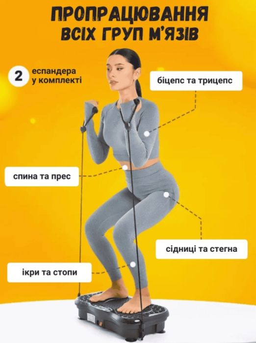 Віброплатформа для занять фітнесом та зниження ваги , лімфодренаж