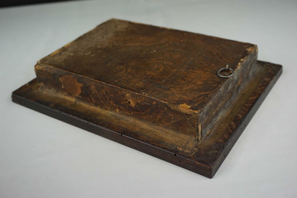 Zabytkowy relikwiarz relikwia rama Św. Hieronim Celestyn Bonifacy