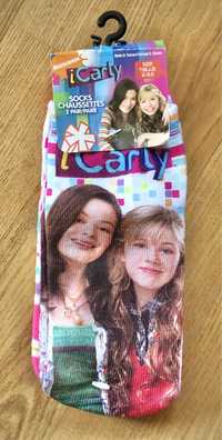 Oryginalne NOWE skarpetki iCarly Nickelodeon 2 pary 2008 dla dziewczyn