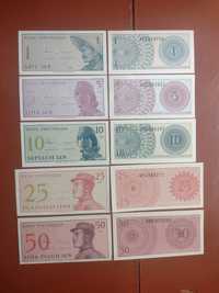 Продам наборы банкнот Индонезии, UNC, банкноты Индонезии, рупии, сены