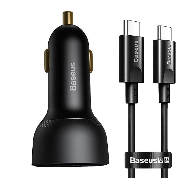 Baseus Superme szybka ładowarka samochodowa USB / USB Typ C 100W PPS Q