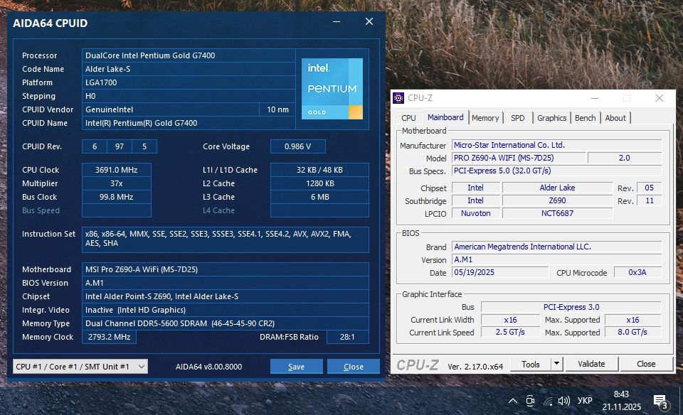 MSi Pro Z690-A DDR5 s1700
