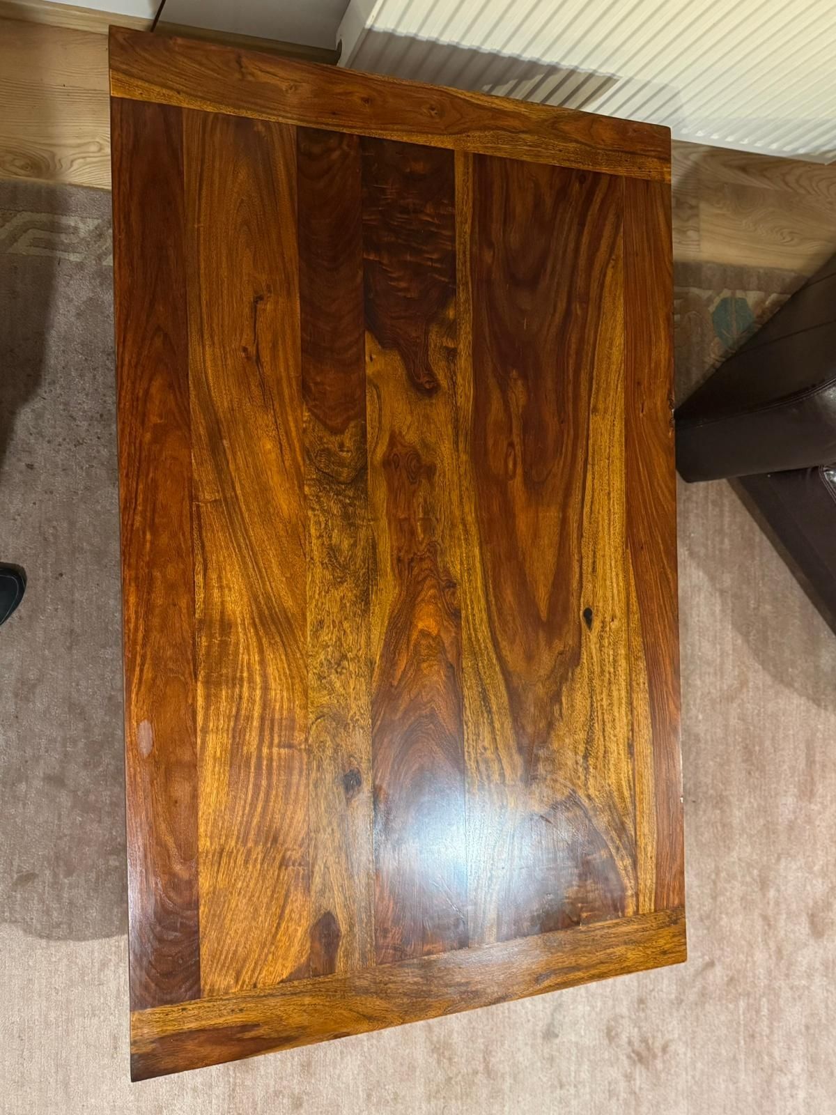 Duży Stół Kawowy z litego palisandru – 150x95x45 cm