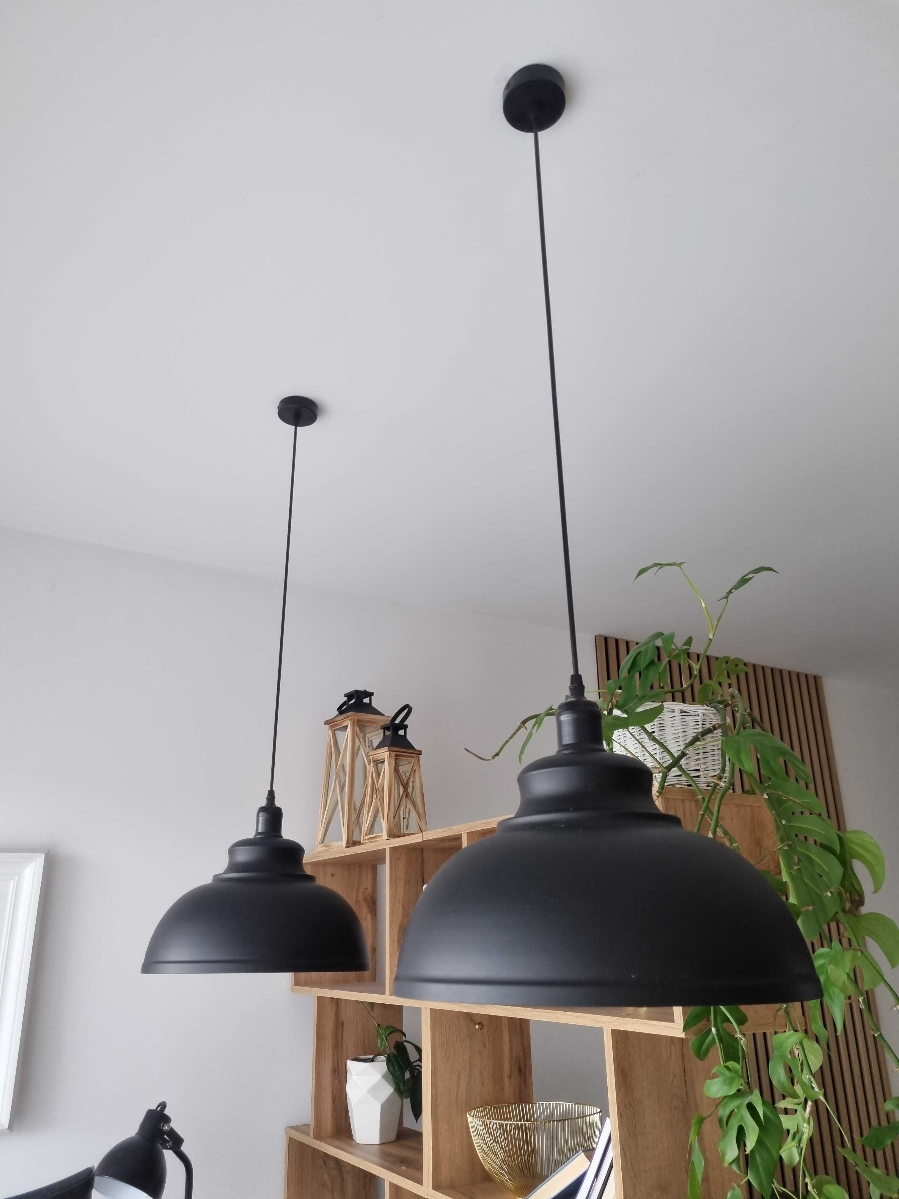 Lampa nad stół zwisająca czarna loft
