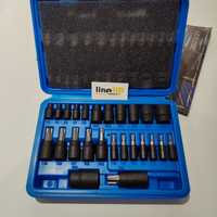 Chaves de Caixa + Bits Torx Impacto - 1/4"+3/8"+1/2” (Com Iva)