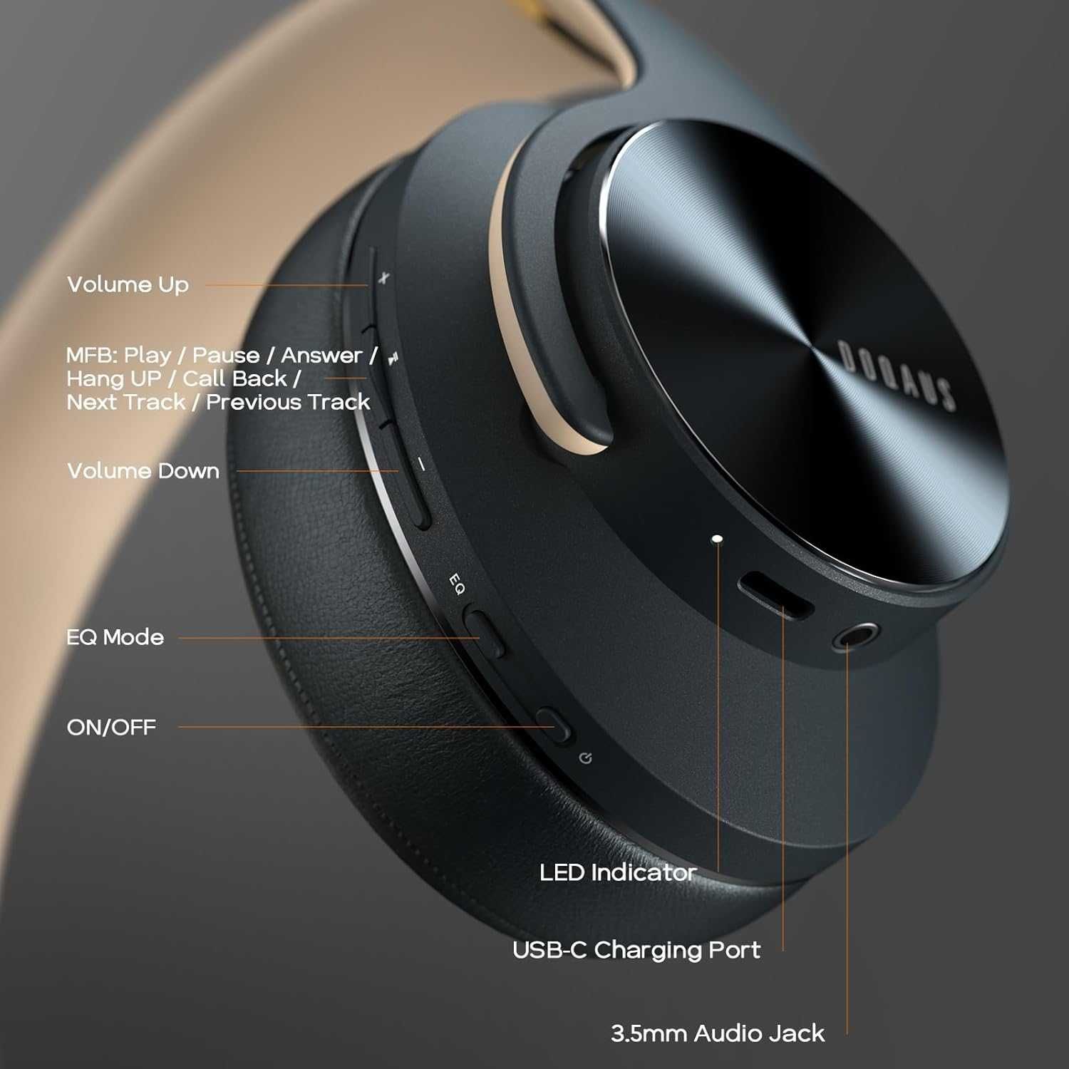 Bluetooth-навушники DOQAUS Care 1