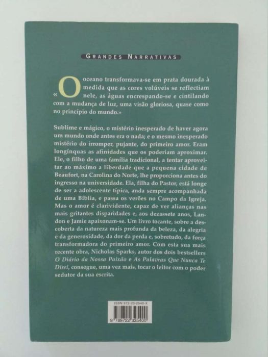 Livro "Um Momento Inesquecível" de Nicholas Sparks