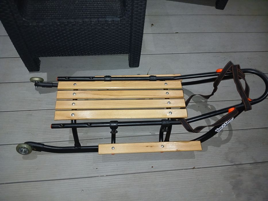 Sanki dziecięce Teo&Gigi z pchaczem i śpiworem - Teo Gigi