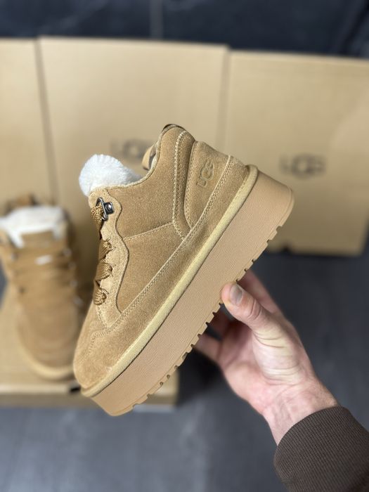 Жіночі черевики уги UGG LowMel натуральне хутро рижі biege