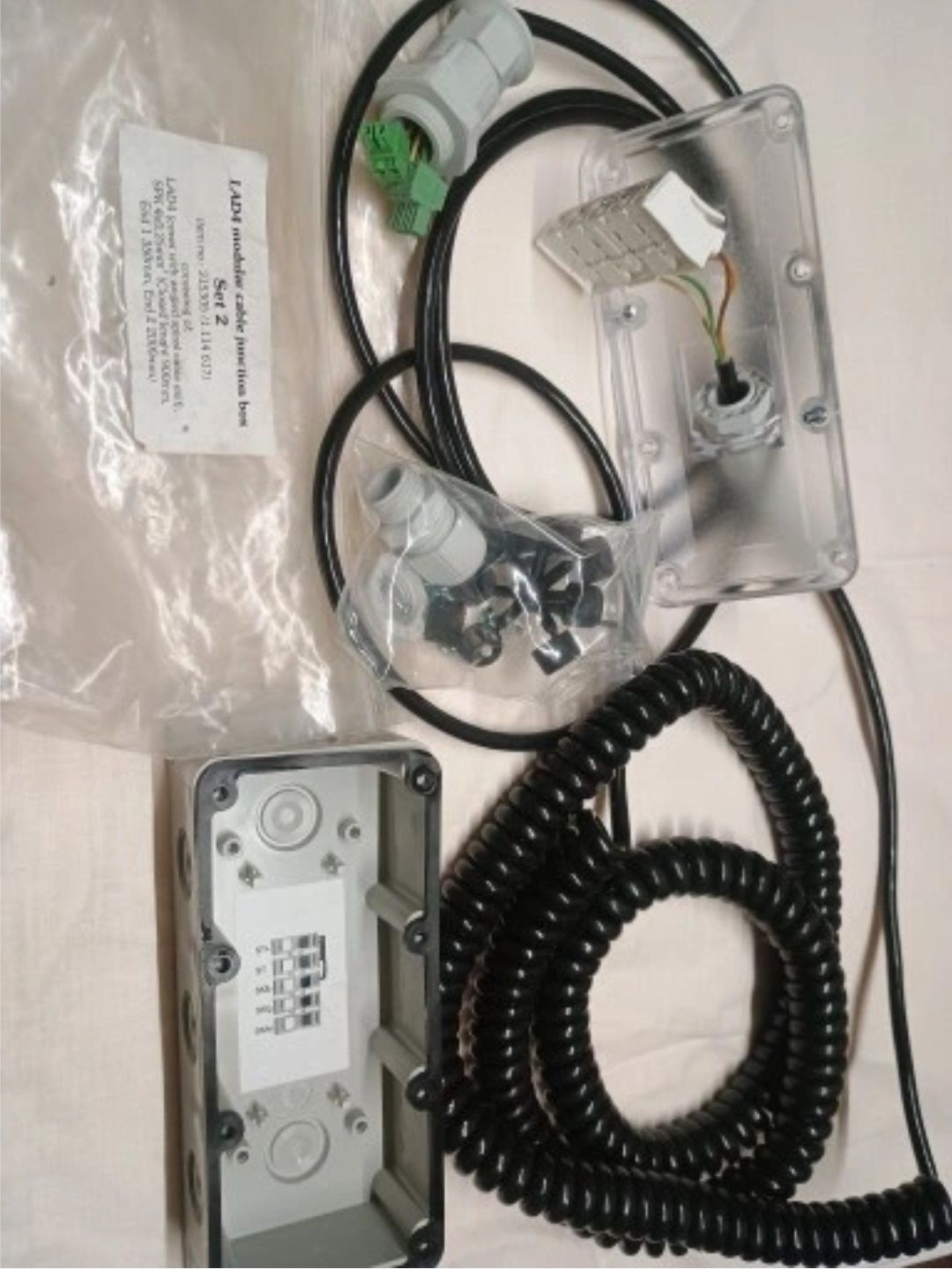LAD 4 WITT Kabel spiralny z puszką do listwy optycznej bram Wiśniowski