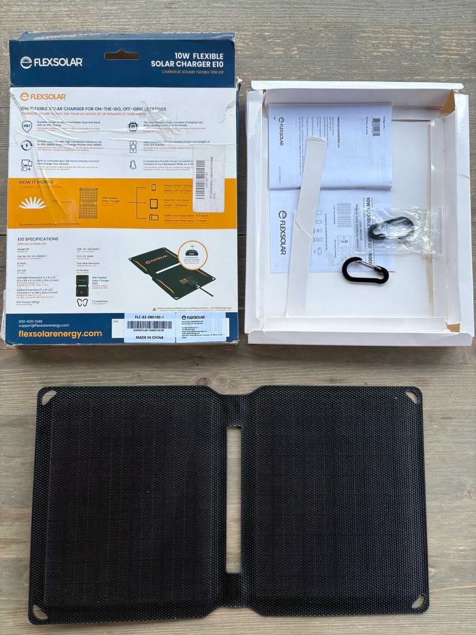 Flexsolar Przenośna Ładowarka Solarna Panel słoneczny 10W / -50%