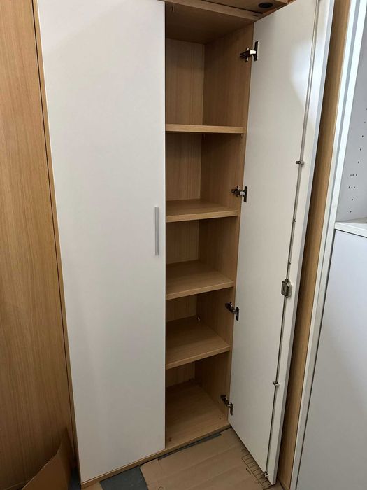 Szafa biała aktowa 80x190 cm szafy aktowe biurowe do biur domu szkół