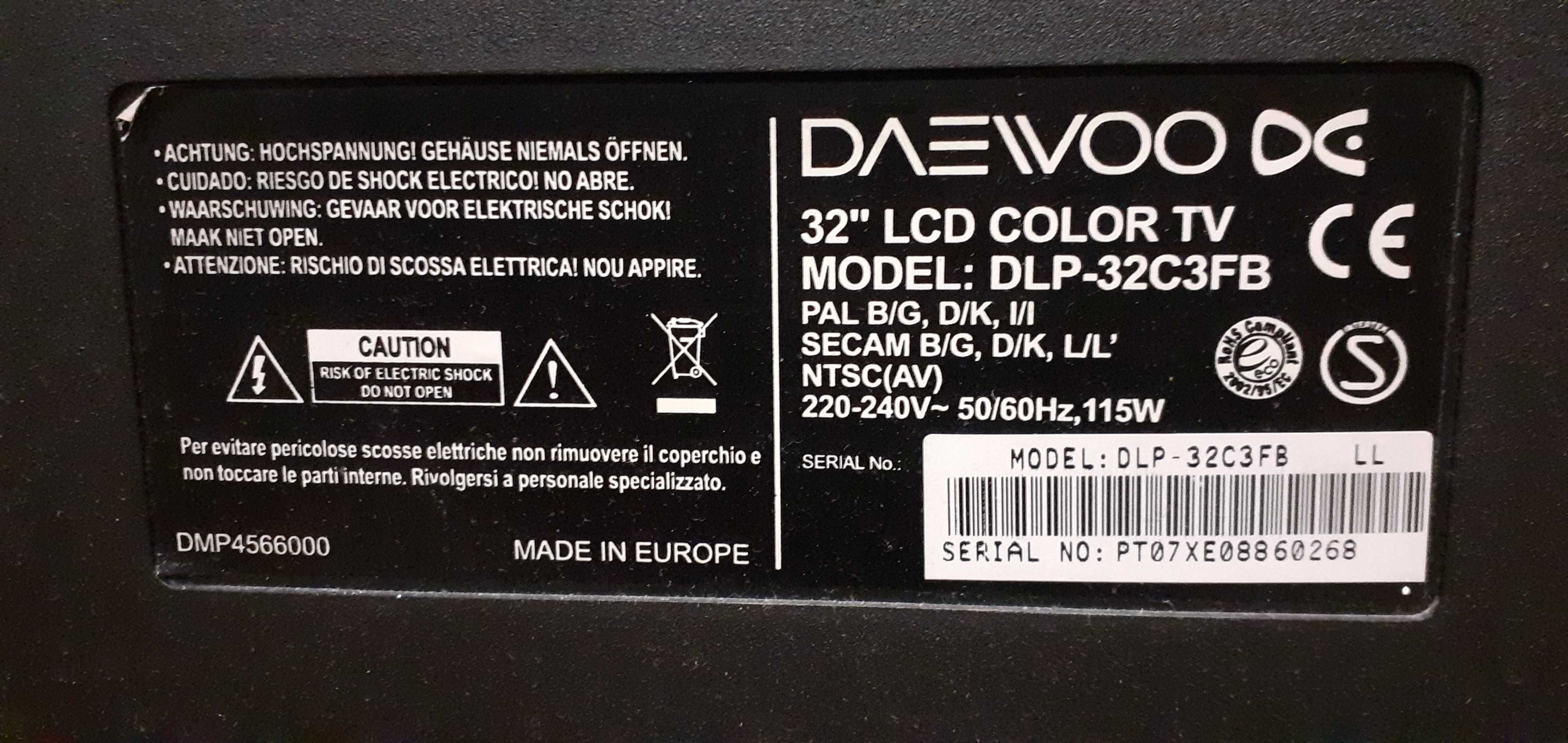Telewizor DAEWOO LCD 32" model DLP-32C3FB