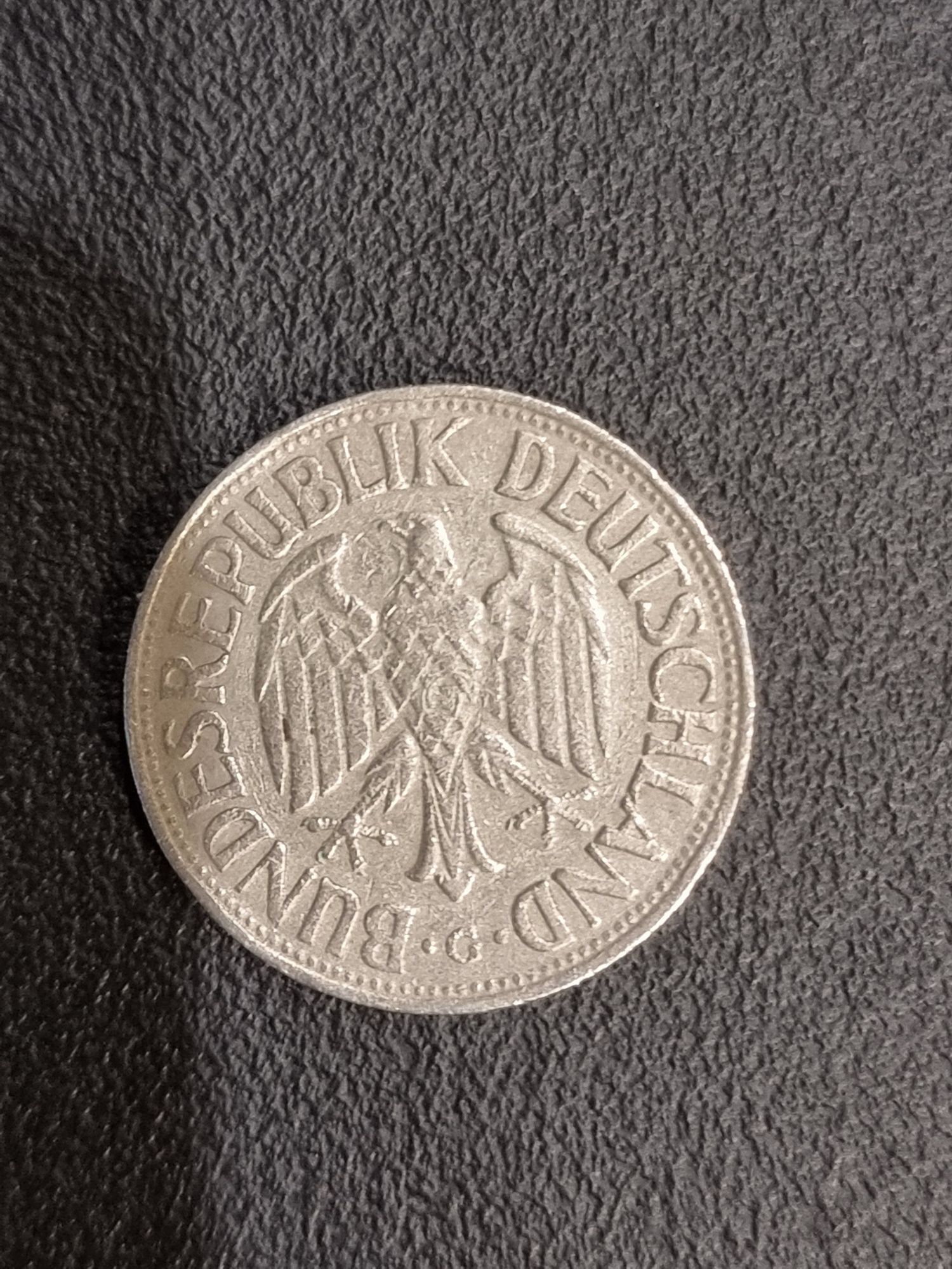 Moneta 1 deutsche mark 1959 rok.