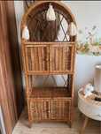 Wiklinowa etażerka szafka regalik boho vintage