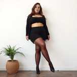 Rajstopy dwie pary plus size czarne biodra 136 cm 5 XXL duże