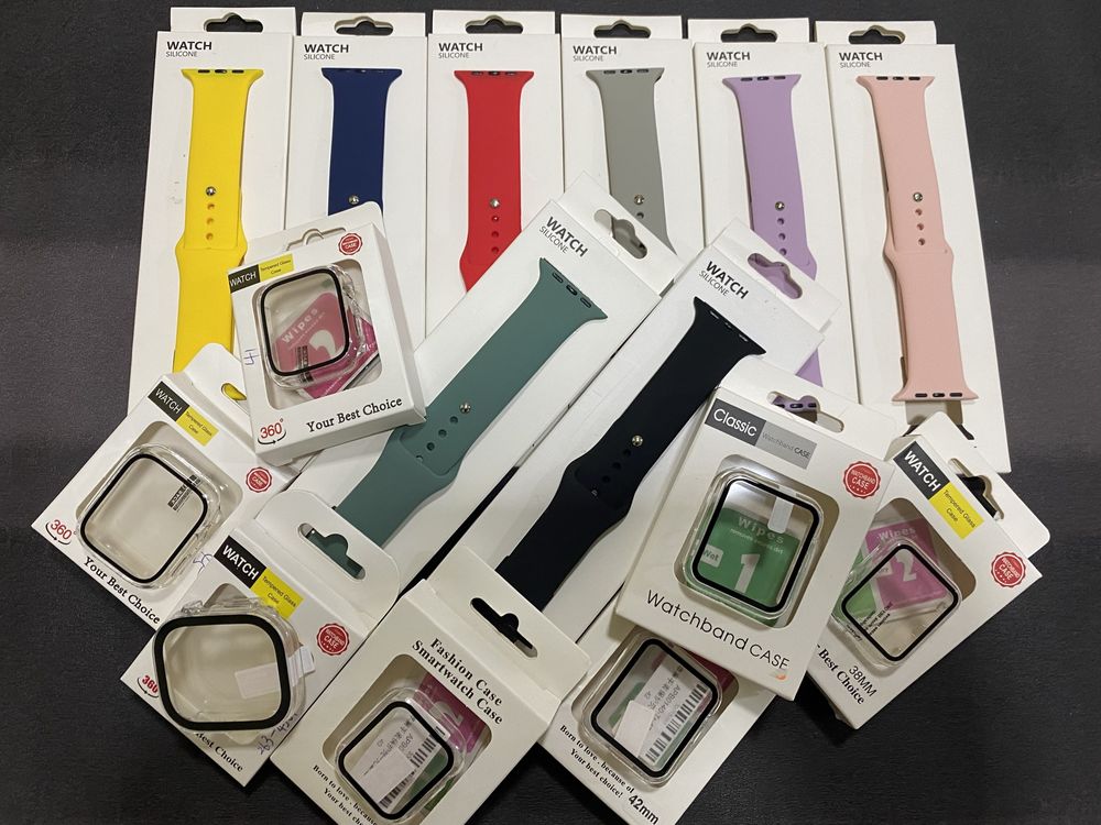 Kit Capa e Pulseira - Apple Watch 1/2/3/4/5/6/SE/7/8/9/Ultra