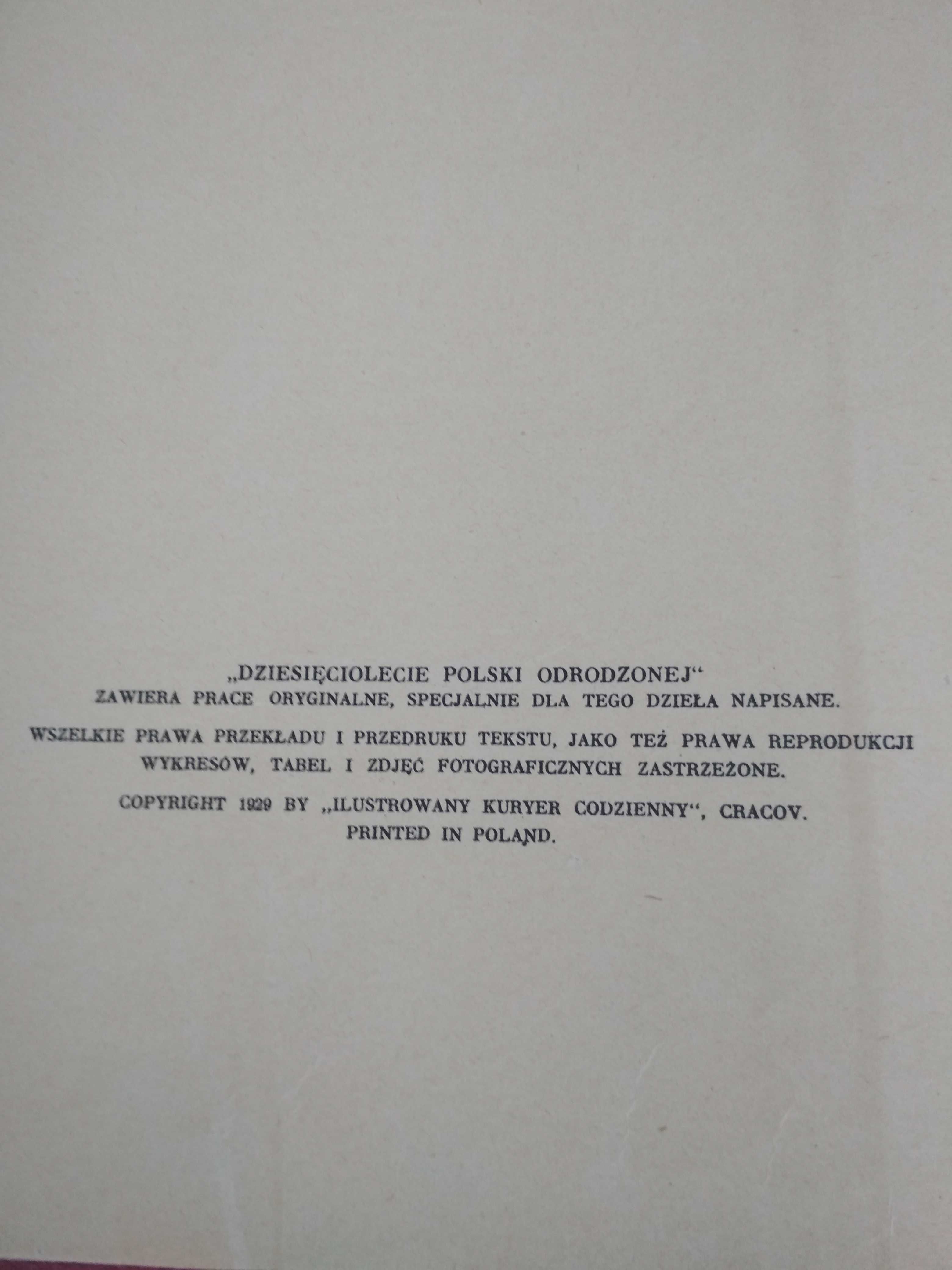 Dzieje Polski Odrodzonej 1918/1928 Księga Pamiątkowa