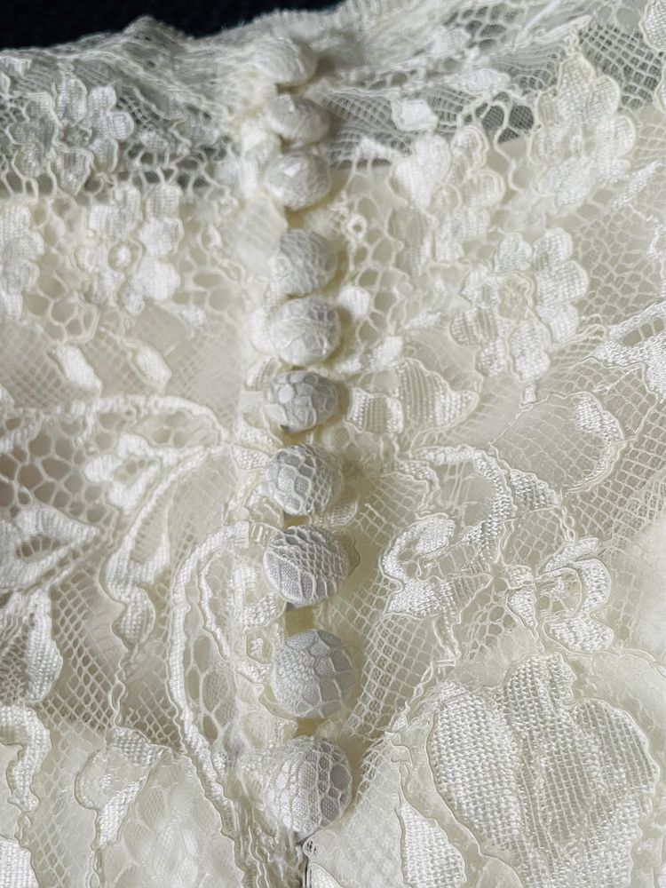 Koronkowa suknia ślubna M/L ciepła biel / śmietankowa z salonu