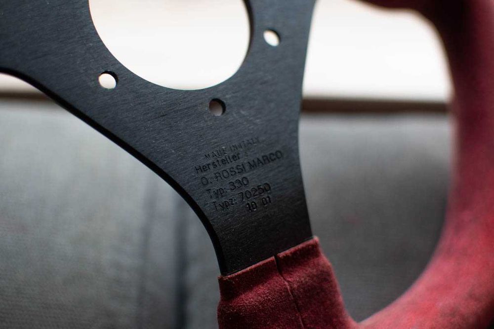 oryginalna kierownica zamszowa SPARCO 330mm (omp sabelt nardi)