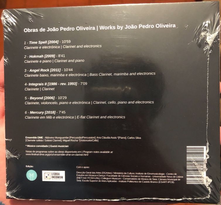 CD ON CLARINET por Carlos Silva e Ensemble DME - João Pedro Oliveira