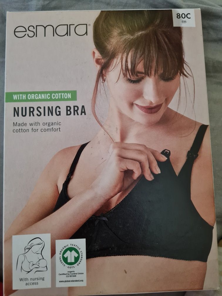 Biustonosz Esmara nursing bra  80 C nowy czarny