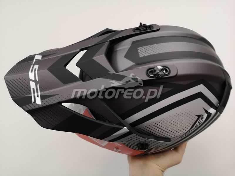 HIT! Kask LS2 MX436 Pioneer Evo MASTER Mat Titanium Enduro/Cross