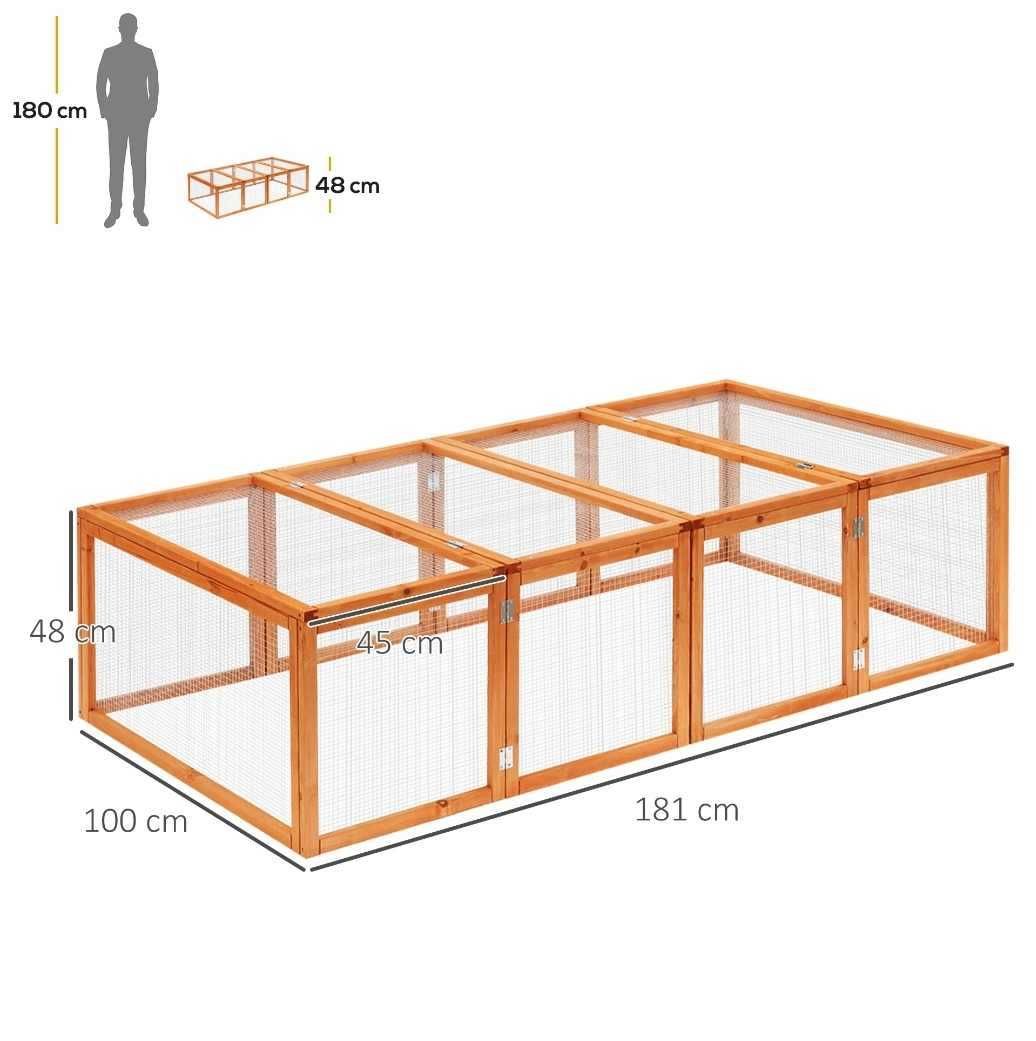 Woliera Klatka dla królików z siatką drucianą, 181x100x48cm