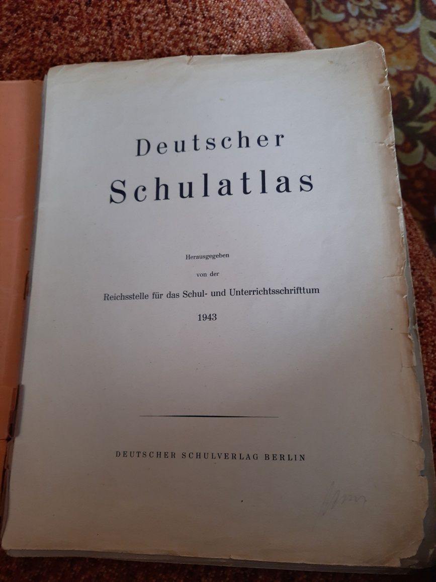 Atlas geograficzny Deutscher Schulz atlas 1943 atlas po niemiecku