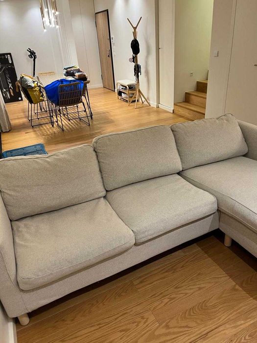 Sofá IKEA de 3 lugares com chaise longue ou puff