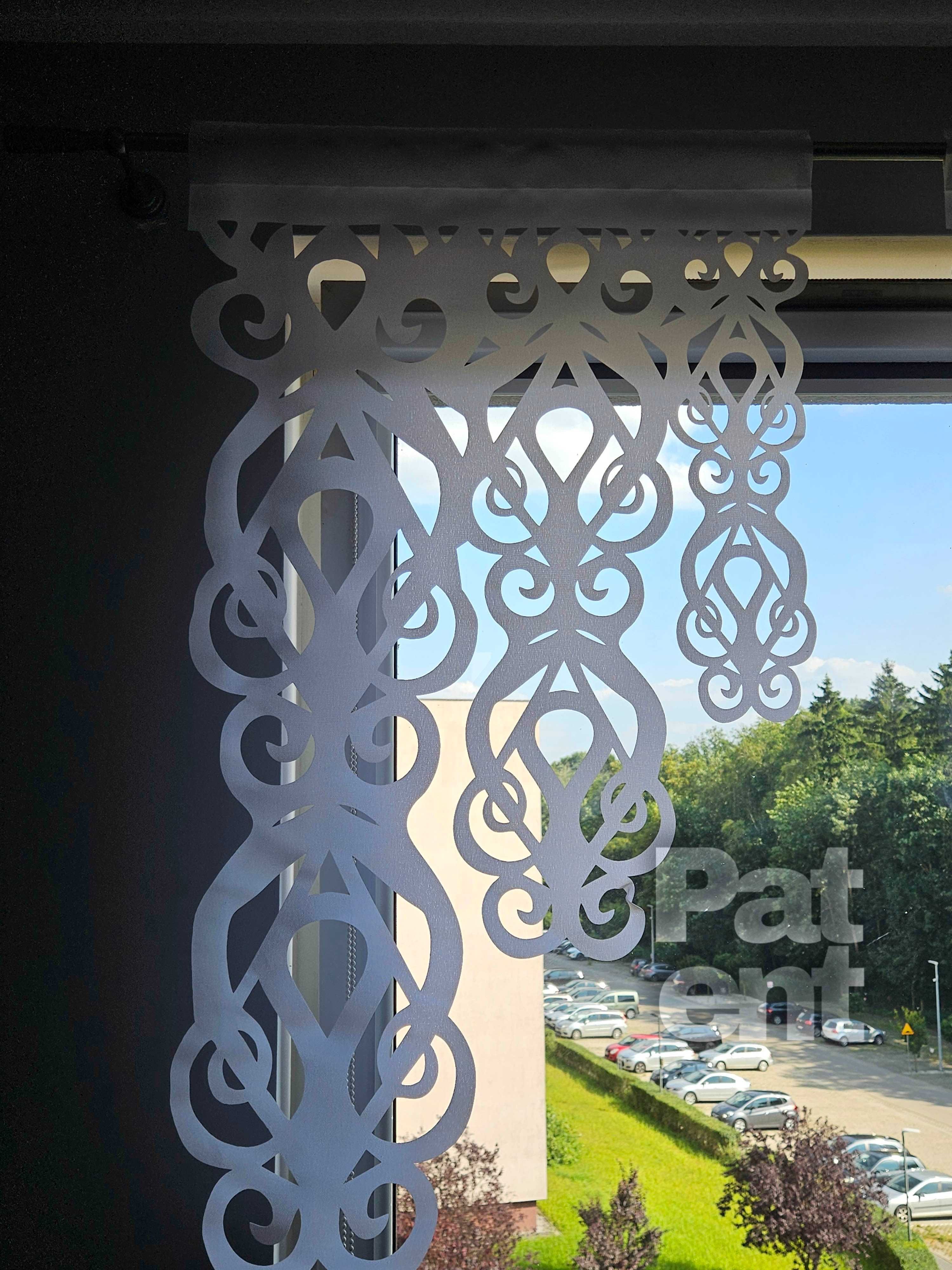 Firana panele ekranowe 60x100 cm żakardowe 2 sztuki na okno białe