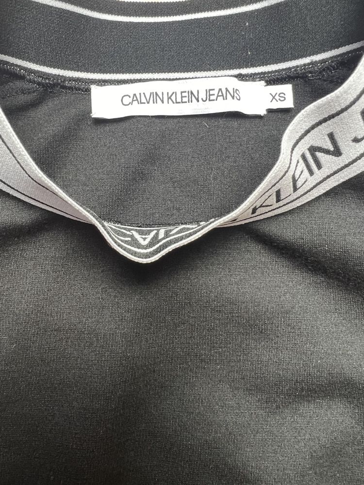 Calvin Klein bluzka krótka ze stójką