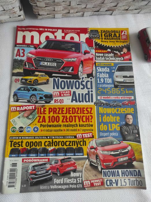 Czasopismo Motor WYSZUKAJ Auto 46/2017 A3 Fiesta CR-V Cherokee Fabia