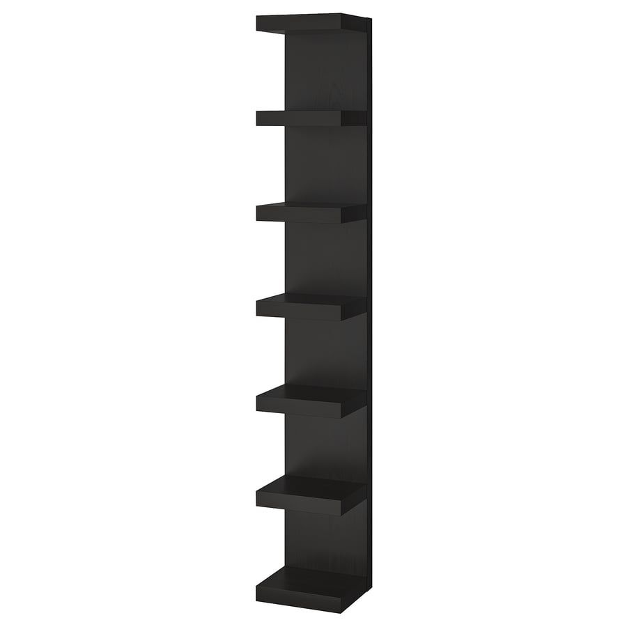 LACK - Estante de parede, preto-castanho, 30x190 cm