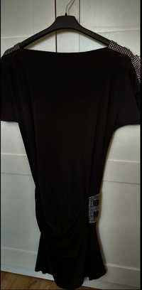 Czarna tunika sukienka z cekinami M / L