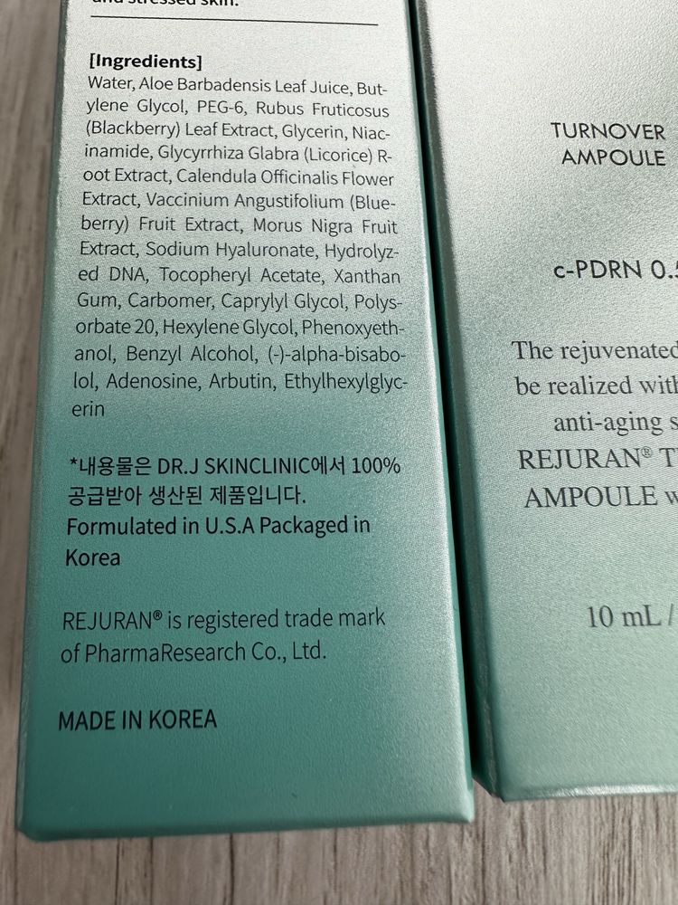 Антивікова сироватка для обличчя та шиї Rejuran Turnover Ampoule 10ml