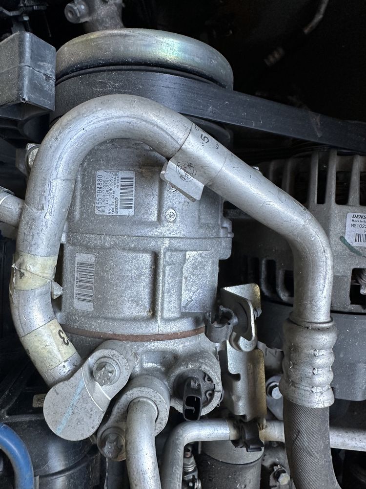 Compressor de ac com tubagem fiat punto evo 1.2 8v