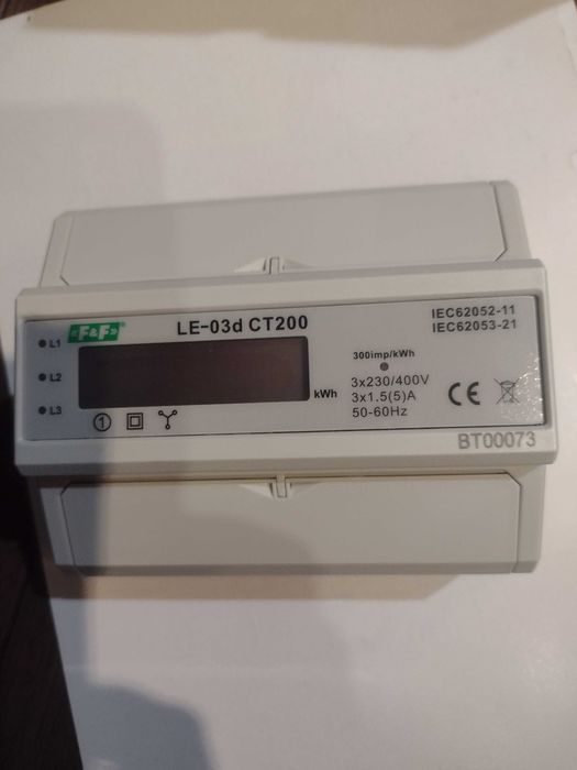 Licznik zużycia energii elektrycznej, podlicznik 3-fazowy