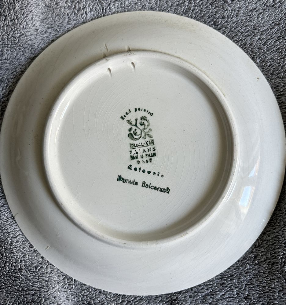 Fajans talerz Danuta Balcerzak 24cm