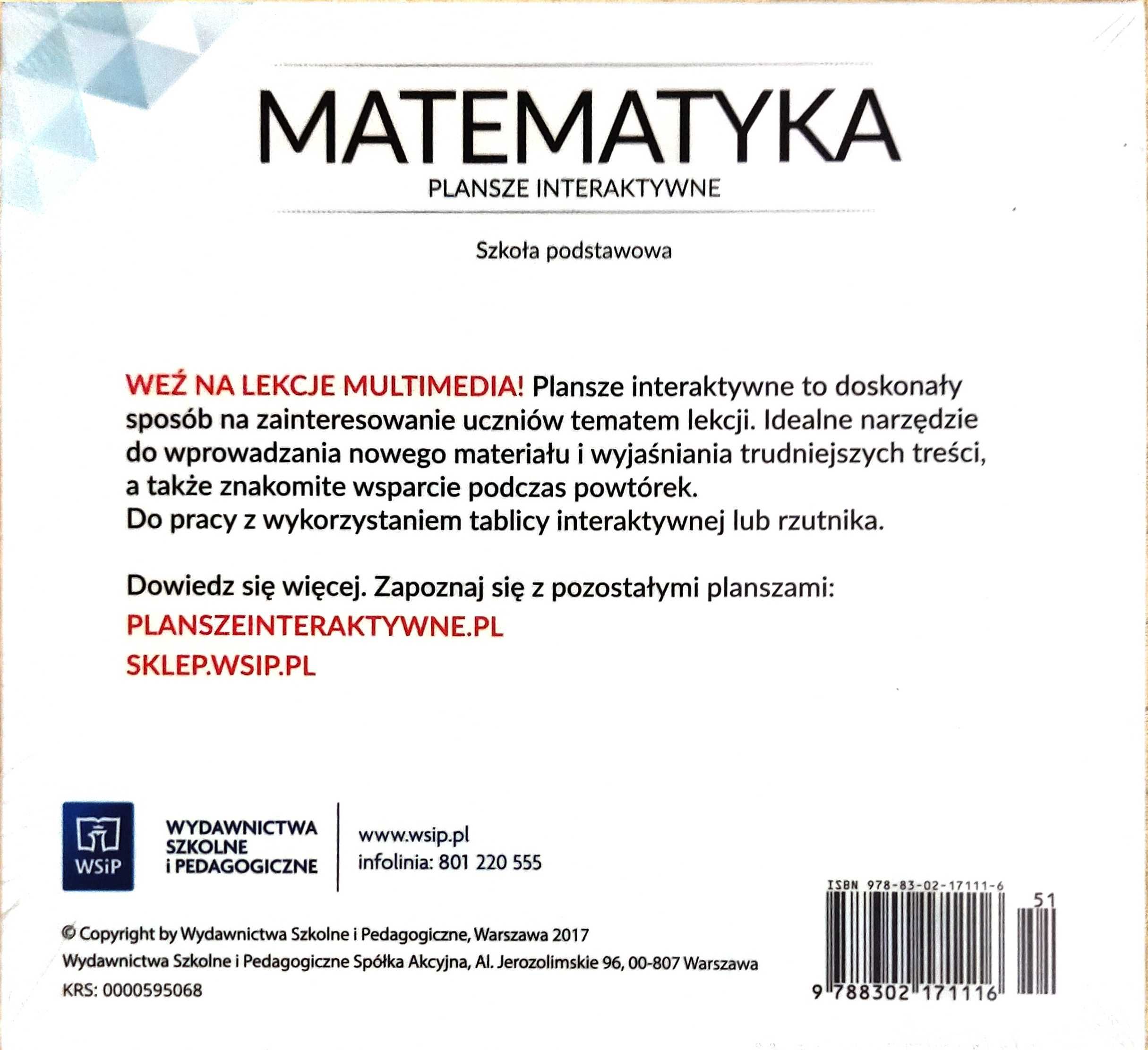 Matematyka. Plansze interaktywne WSiP. Szkoła podstawowa