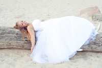 suknia ślubna biała princeska princess gorset 38 M