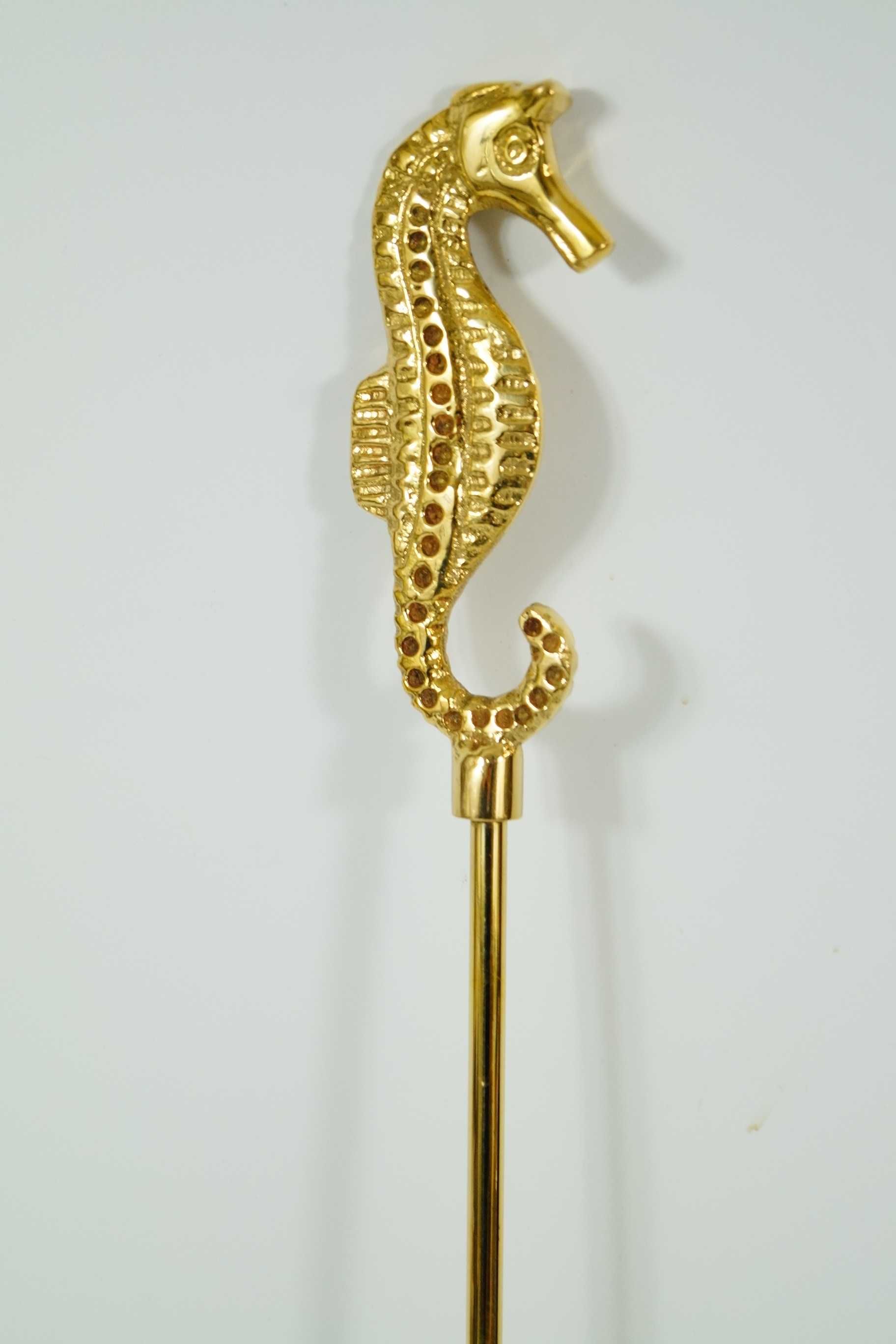 Mosiężna łyżka do zakładania obuwia butów Konik 47 cm masywna