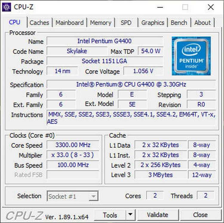 Процессор Intel Pentium G4400 3.3GHz/8GT/s1151/i3-6100G4500 лот 10 шт.