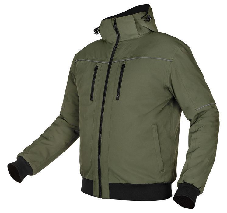 Kurtka Ocieplana Z Kapturem Outdoor, Zielona, Rozmiar M