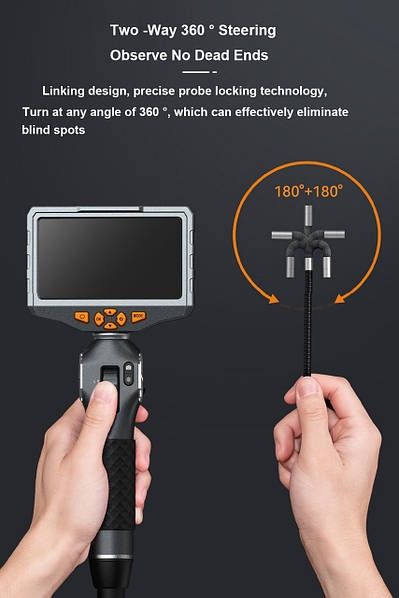 TESLONG TD500 Dual Lens 6,5mm,поворотний ендоскоп